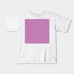Solid Tulip Light Purple  Monochrome Minimal Design Kids T-Shirt